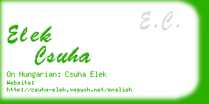 elek csuha business card